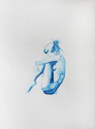 Blaue Figur