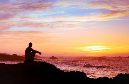 Kliff Sonnenuntergang