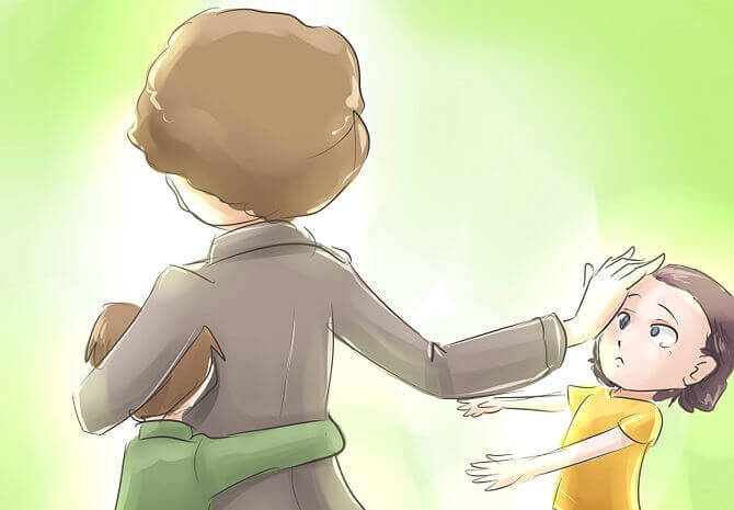 Mutter und zwei Kinder