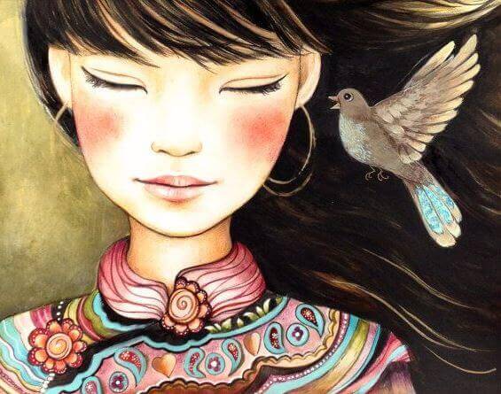 Eine Medizinfrau betrachtet das Leben voller Liebe und Güte