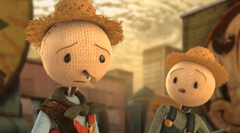 Unglueckliche Vogelscheuche