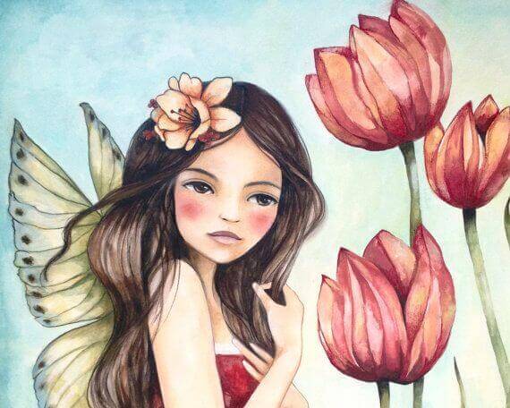 Frau-mit-Blumen