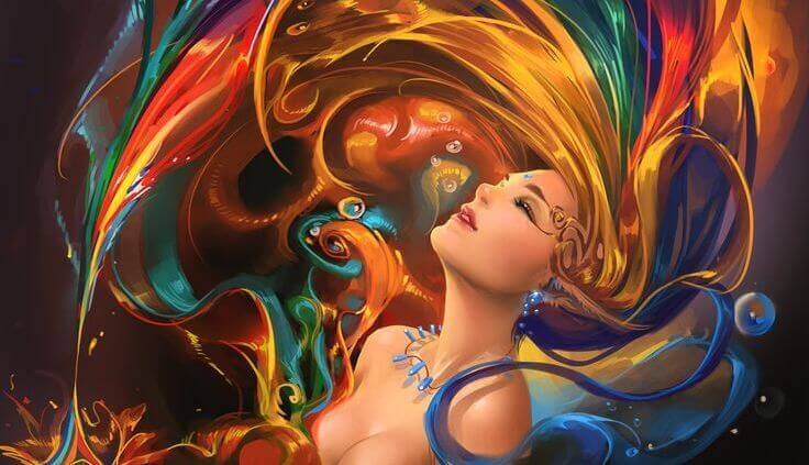 Frau-mit-buntem-Haar