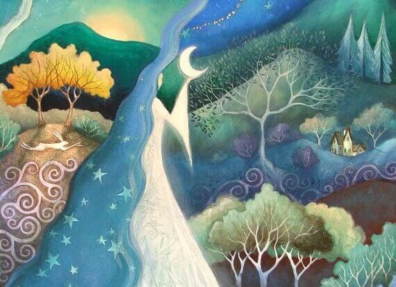 Landschaft-mit-Mond