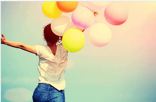 Mädchen Luftballons