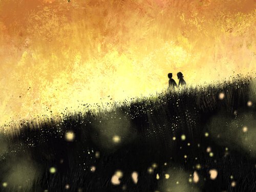 Spaziergang-unter-Freunden