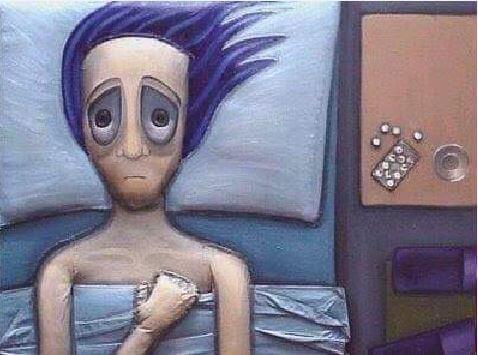 Das Monster der Ängstlichkeit, ein Monster, das sich von unserem Adrenalin ernährt