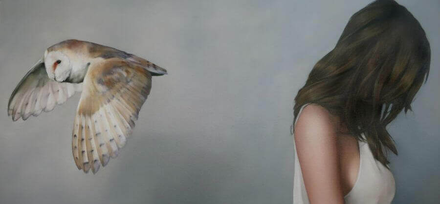 Frau-mit-Eule