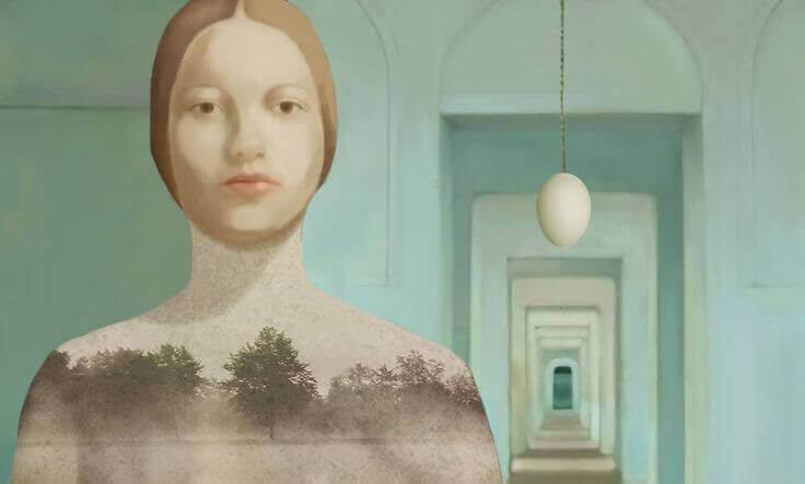 Frau mit ausgeglichener Persoenlichkeit