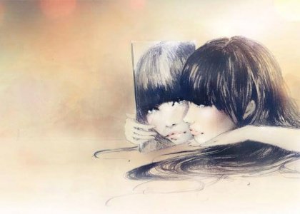 Maedchen-und-Spiegelung