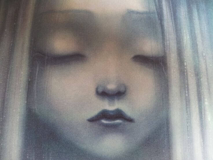 Maedchen geschlossen Augen