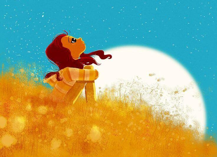 Frau denkt über ihr Leben und ihre Entscheidungen nach