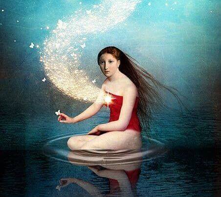 Frau im Wasser