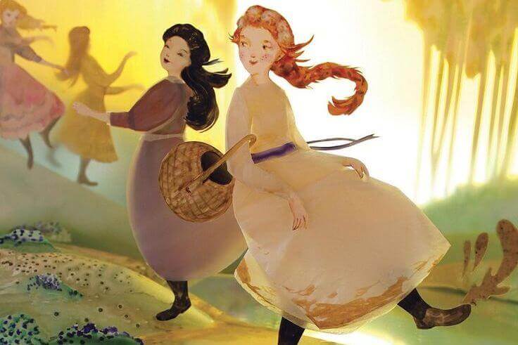 Genau zur richtigen Zeit am richtigen Ort - zwei Frauen im Wald