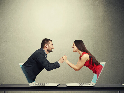 Eine Beziehung von Bildschirm zu Bildschirm