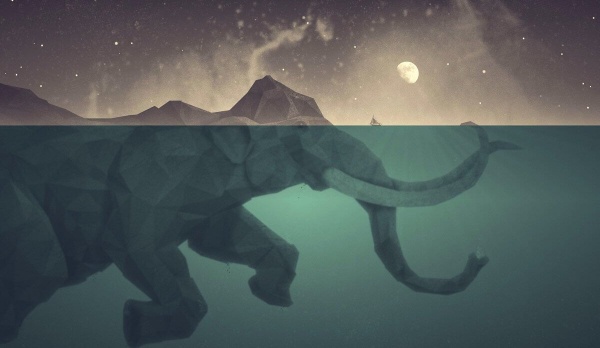 Elefant-Mond