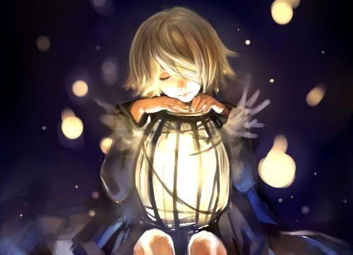Kind ueber Laterne