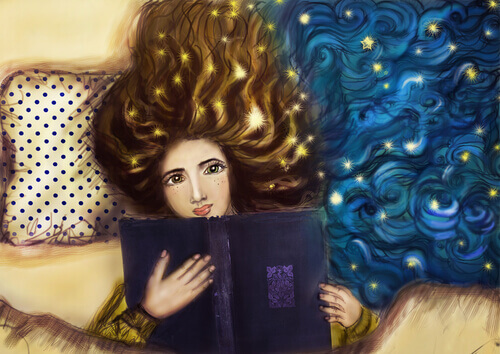 Lesendes Mädchen