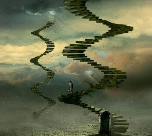 Treppen, die in den Himmel führen