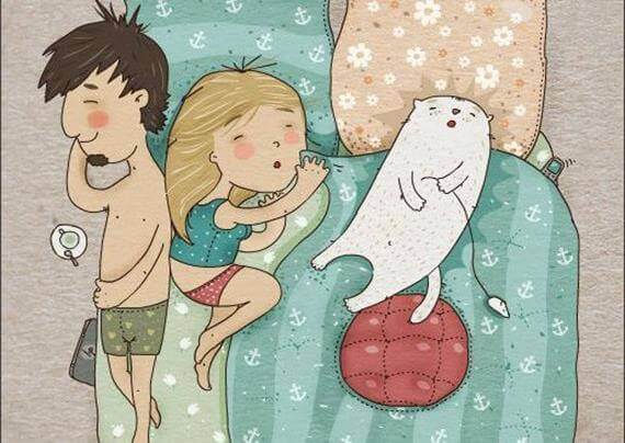 Familie mit Haustier