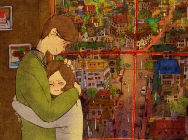 Die Umarmung, die alle unsere gebrochenen Teile wieder zuammenfügt