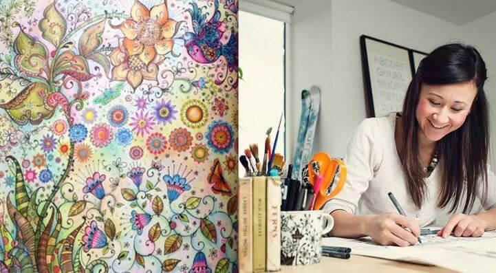 Geheimnissvoller Garten zum Ausmalen