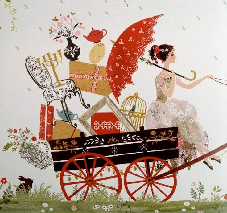 Was tun, wenn mir etwas nicht gefällt? - Frau startet mit einer Kutsche in ein neues Leben.