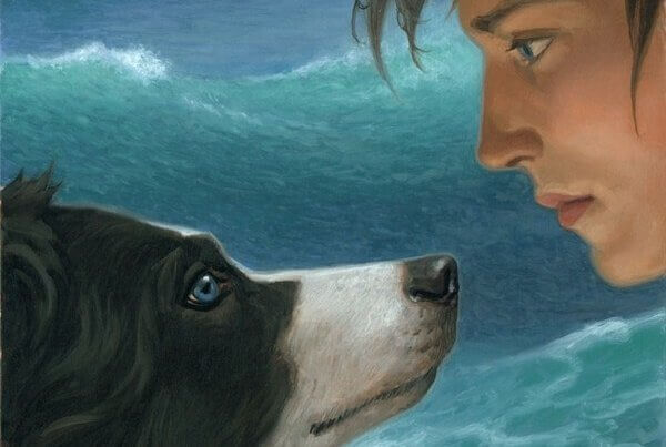 Mann blickt seinem Hund in die Augen