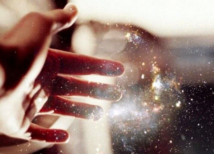 hand-glitzerstaub