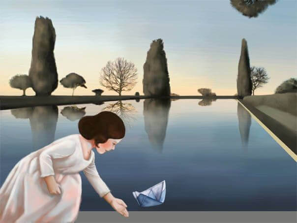 papierschiff-auf-see