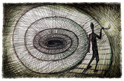 Puppe-mit-Licht-in-einer-Spirale