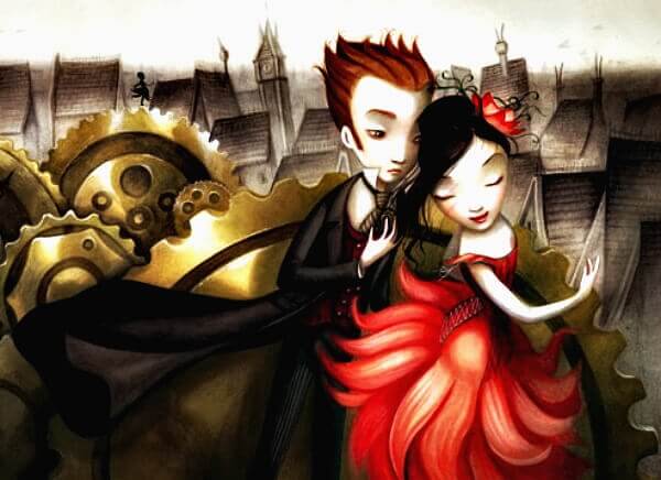 paar-feuerkleid-zahnraeder