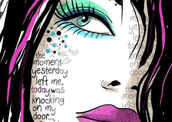 frau-mit-worten-im-gesicht