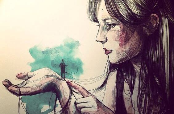 frau-mit-kleinem-mann-auf-der-hand