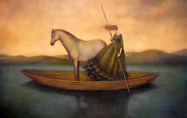 frau-und-pferd-auf-boot