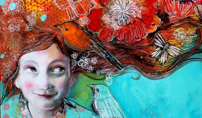 froehliches-maedchen-mit-voegeln