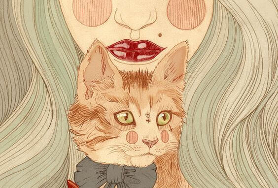 frau-mit-katze
