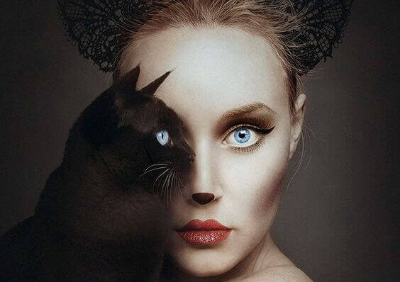 frau-mit-katze