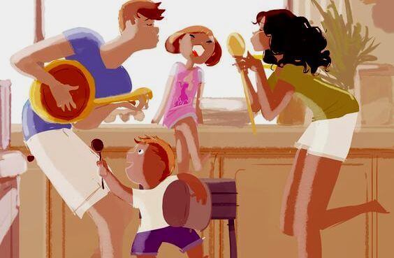 In diesem Haus machen wir Lärm, sagen "Es tut mir leid" und umarmen uns