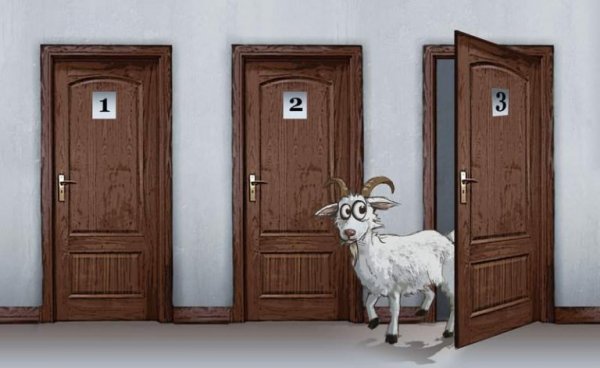 Das Monty-Hall-Dilemma - die Ziege hinter drei Türen.
