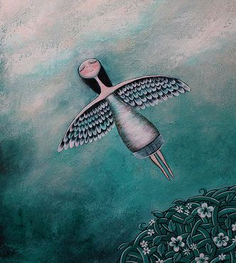 Den inneren Frieden finden - Engel fliegt gen Himmel