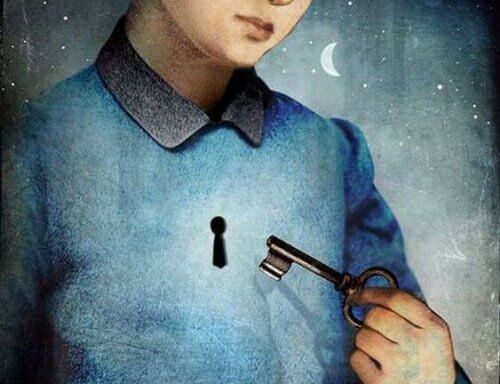 Ein Mann mit dem Schlüssel zu seinem Herzen