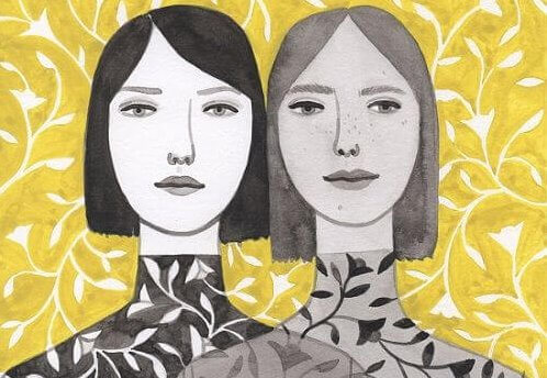 Zwillinge mit unterschiedlichen Haarfarben