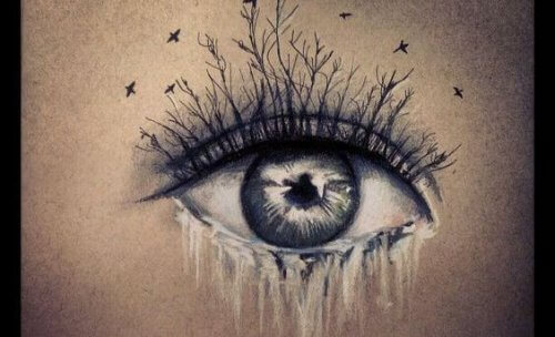 weinendes Auge