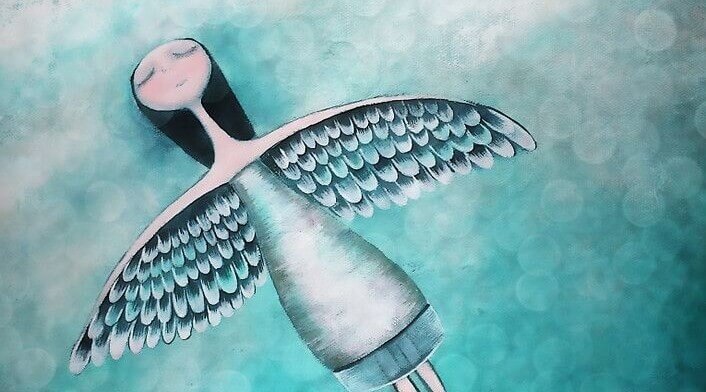 Mädchen mit Flügeln