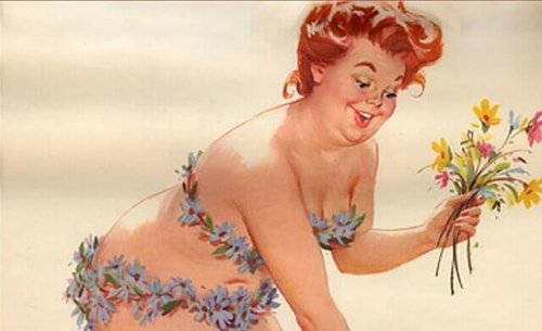 Blumen pflückende Frau