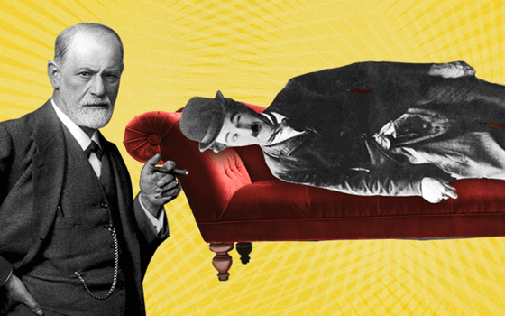 Sigmund Freud und Charles Chaplin