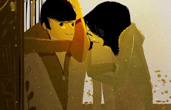 Paar unterhält sich