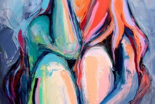 Malerei einer depressiven Frau