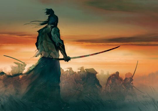 Samurai im Kampf